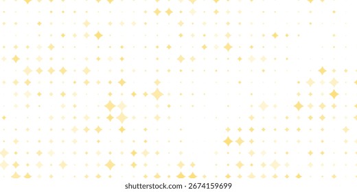 Gold falling down confetti background. Repeated golden dotted glitter pattern. Yellow, orange and golden dots wallpaper.