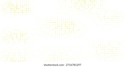 Ouro caindo fundo de confete. Padrão de brilho pontilhado dourado repetido. Papel de parede amarelo, laranja e pontos dourados.

