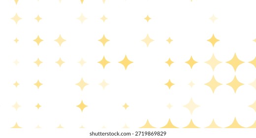 Ouro caindo fundo de confete. Padrão de brilho pontilhado dourado repetido. Papel de parede amarelo, laranja e pontos dourados.