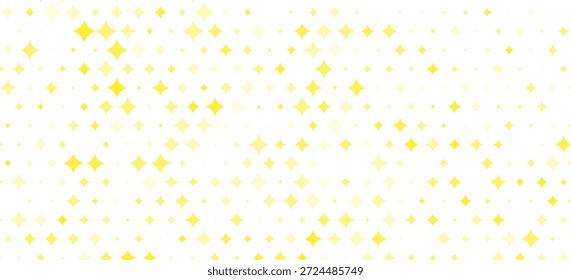 Ouro caindo fundo de confete. Padrão de brilho pontilhado dourado repetido. Papel de parede amarelo, laranja e pontos dourados.