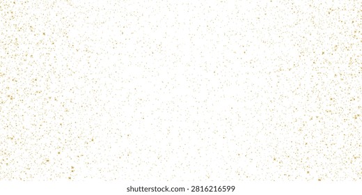 Gold falling down confetti background. Repeated golden dotted glitter pattern. Yellow, orange and golden dots wallpaper. Celebration Christmas, New Year or birthday party decoration backdrop. Vector