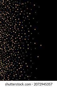 Gold Falling Spark Background. Happy Confetti Illustration. Gradient Glitter Group Pattern. Template Sequin Design. Yellow Dark Texture