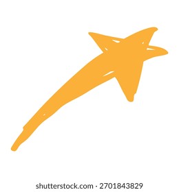 gold falling star design element