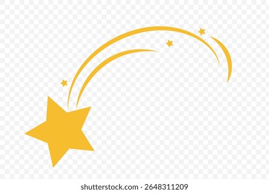 gold falling star icon . flat vector icon . Falling Star icons space element . eps 10