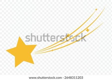 gold falling star icon . flat vector icon . Falling Star icons space element . eps 10