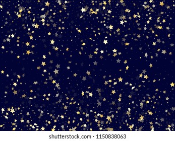 Gold Falling Star Sparkle Elements Glitter Stock Vector (Royalty Free ...