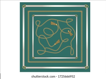 gold fashion chain print  old seamless fashion gold chain design Baroque print with chains, keys. seamless scarf vector pattern  leopard,stationary,fabric,towel,paper leopard wild exotic