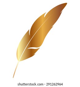 Gold Feather Icon