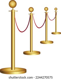 Gold fences with crane ribbon