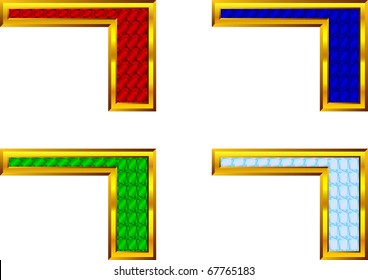 Gold figures with jewels