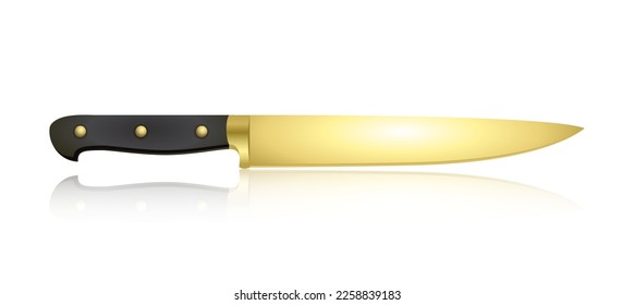 Ilustración de objetos vectoriales de filet dorado Knife