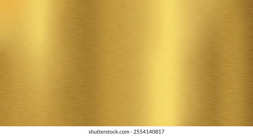 Gold fine brushed steel metal texture. Gold texture with fine brush steel. Polished golden textured background. Metal gold wallpaper. Vector illustration