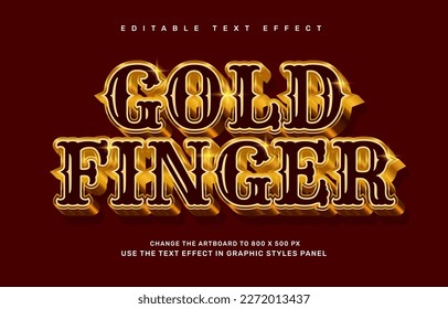 Gold finger editable text effect template