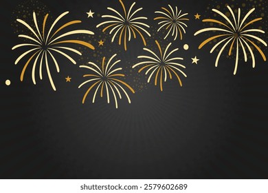 Gold Fireworks Background, celebration Background