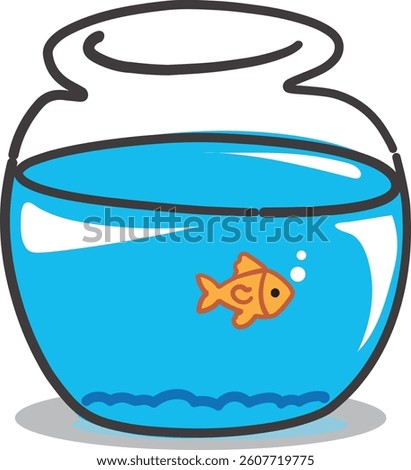 Gold Fish in Fish Bowl