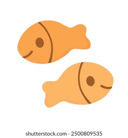 Gold fish cracker icon clipart avatar logtotype isolated vector illustration