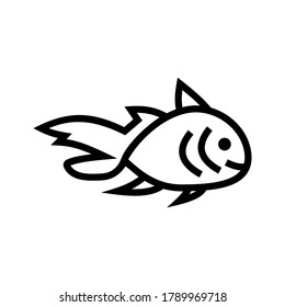 gold fish icon or logo isolated sign symbol vector illustration - high quality black style vector icons
