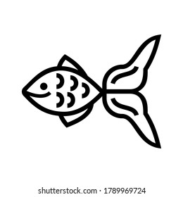 gold fish icon or logo isolated sign symbol vector illustration - high quality black style vector icons
