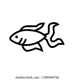 gold fish icon or logo isolated sign symbol vector illustration - high quality black style vector icons
