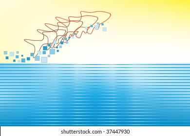 gold fish jumping out of the water
