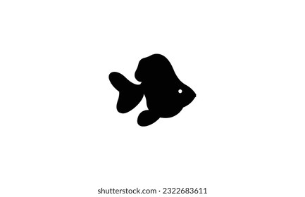 Gold Fish logo flat icon