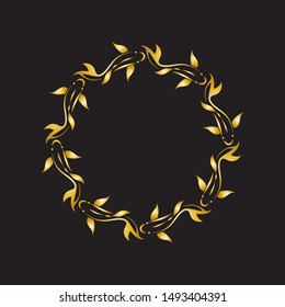 gold fish logo vector icon design template