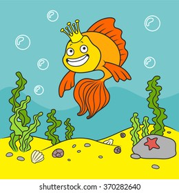 gold fish , part of the collection of marine life