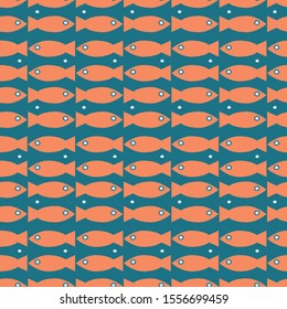 gold fish seamless pattern print background design