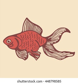 gold fish. vector