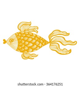 Gold fish vector illustration