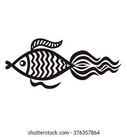 Gold fish vector illustration 