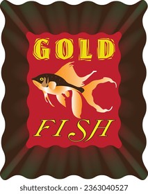 Gold Fish Vector T-Shirt Design
