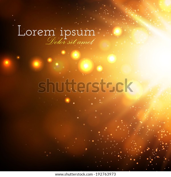 Gold Flash Abstract Bokeh Background Vector Stock Vector (Royalty Free ...