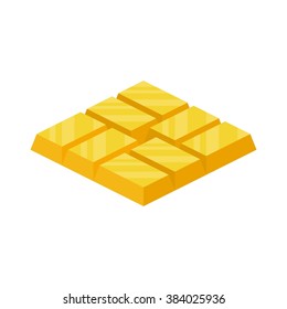 Gold, flat design