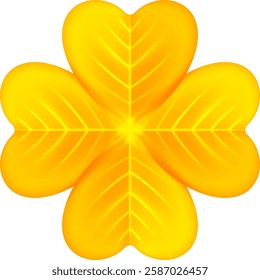 Gold Flat shamrock icons set. Clover three and four leaves logo. Green floral symbol. St Patrick Day decoration for greeting card. Irish tradition motif, ornament element. Vector illustration EPS 10.