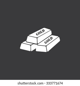 Gold flat sign icon