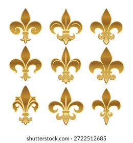 Gold Fleur De Lis Vektorgrafik