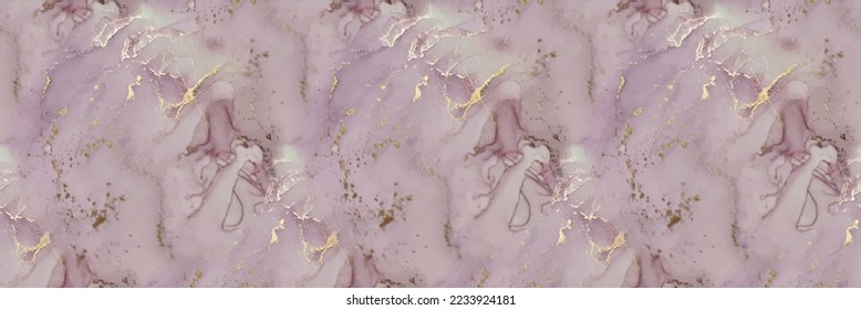 Gold Floor Elegant Glitter. Pink Seamless Watercolor. Fluid Marble Background. Pink Water Color. Gold Ink Paint. Purple Background. Alcohol Ink Marble. Marble Water Color. Luxury Abstract Painting.