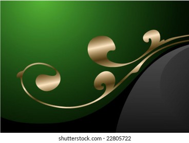 gold floral
