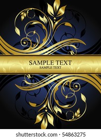 gold floral abstraction