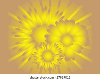 Gold floral background