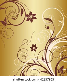 gold floral background
