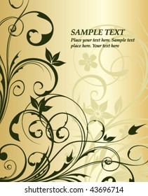 gold floral background