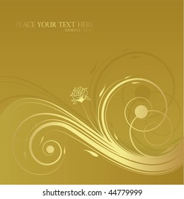 gold floral background