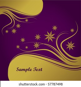 gold floral background