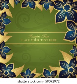 gold floral background