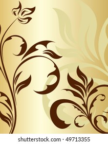gold floral design