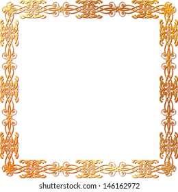 gold floral frame with vintage elements