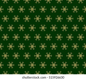 gold floral on sacred geometry pattern. vector illustration. for design invitation, wallpaper, fabric. green background