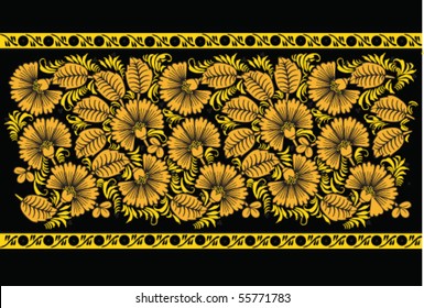 Gold floral ornament